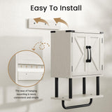 AmazerBath Bathroom Wood Wall Cabinets, Farmhouse Medicine Cabinets Organizer with Towel Bar, Hanging Small Storage Cabinet with Adjustable Shelf, 2 Doors Wall Organizer Cabinet for Small Spaces AmazerBath