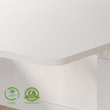 SANODESK L Shaped Standing Desk with Dual Motor 4-Leg Lift, Electric Height Adjustable Desk with Memory Presets for Home Office(71x32 Joint Boards,White) SANODESK