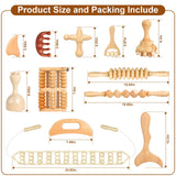 HAQQI 12 in 1 Wood Therapy Massage Tools kit for Body Shaping Massage Tool Set, Wooden Massager Body Sculpting Sets for Muscle Pain Relief, Anti-Cellulite HAQQI