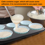 DRAONGYE 2 Packs Round Muffin Baking Pan, Premium Steel Muffin Pan for Baking, Cupcake Tin Cheesecake Pans, Bakeware Muffin Top Pan (6 Cups,Black) DRAONGYE