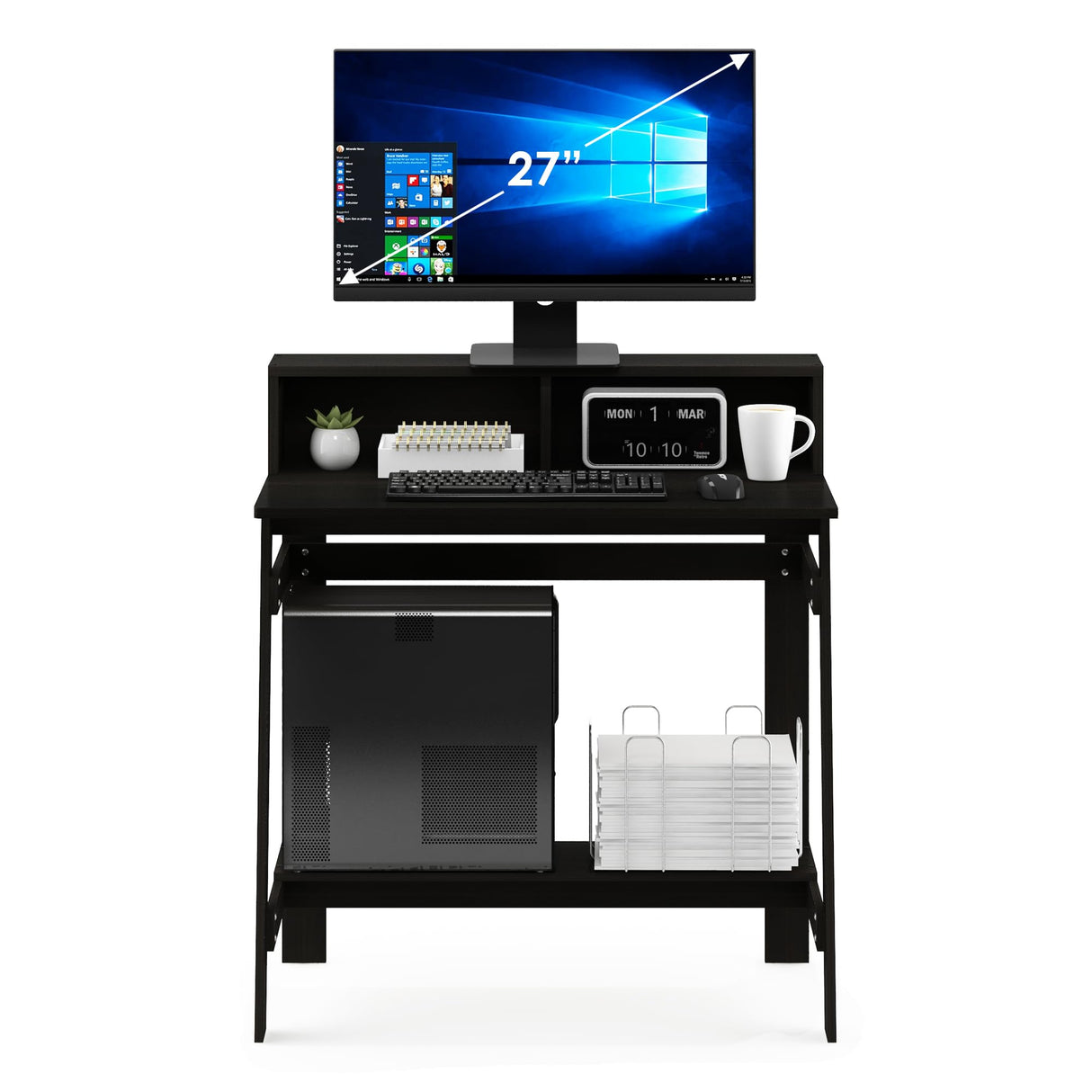 Furinno Simplistic a Frame Computer Desk, Espresso Furinno