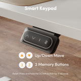 FEZIBO Electric Standing Desk Adjustable Height, 60 x 24 Inch Sit and Stand Desk, Home Office Desk, Ergonomic Workstation Computer Desk, White FEZIBO