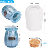 Larcenciel Jar Resin Molds Silicone with 5pcs Cork Lids, Cute Bottle Silicone Molds for Epoxy Resin, DIY Molds for Jar, Storage Bottle, Jewelry Candy Container, Flower Pot, Home Decoration Gifts Larcenciel