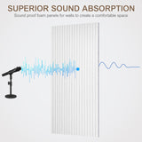10 Packs Acoustic Panels,Large 47" X 24" X 0.38" Soundproof Wall Panels,Self-adhesive Sound Absorbing Dampening Panel,Sound Proof Panels for Walls Home Studio and Office(White) Lakexus