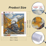Stalente Diamond Painting Kits for Adults Train, 5D DIY Diamond Art Kits for Beginners Round Full Drill Diamond Painting for Home Wall Decoration Gift 12×12inch Stalente
