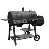 OKLAHOMA JOE'S® Canyon™ Charcoal and Propane Gas Combination Smoker and Grill, Black Steel, 24203004 Oklahoma Joe's
