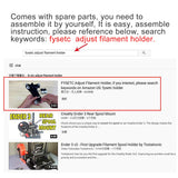 BCZAMD 3D Printer Upgrade Parts Filament Spool Holder Adjustable Printing Material Mount Rack Bracket Smooth with Bearing for Ender 3 V2 Pro Ender 5 Series CR10S S4 SE/ 3D20/ TEV Nereus/X-Pro BCZAMD