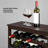 SONGMICS 42-Bottle Wine Rack Free Standing Floor, 7-Tier Display Wine Storage Shelves with Table Top, Bamboo Wobble-Free Bottle Holder for Kitchen SONGMICS