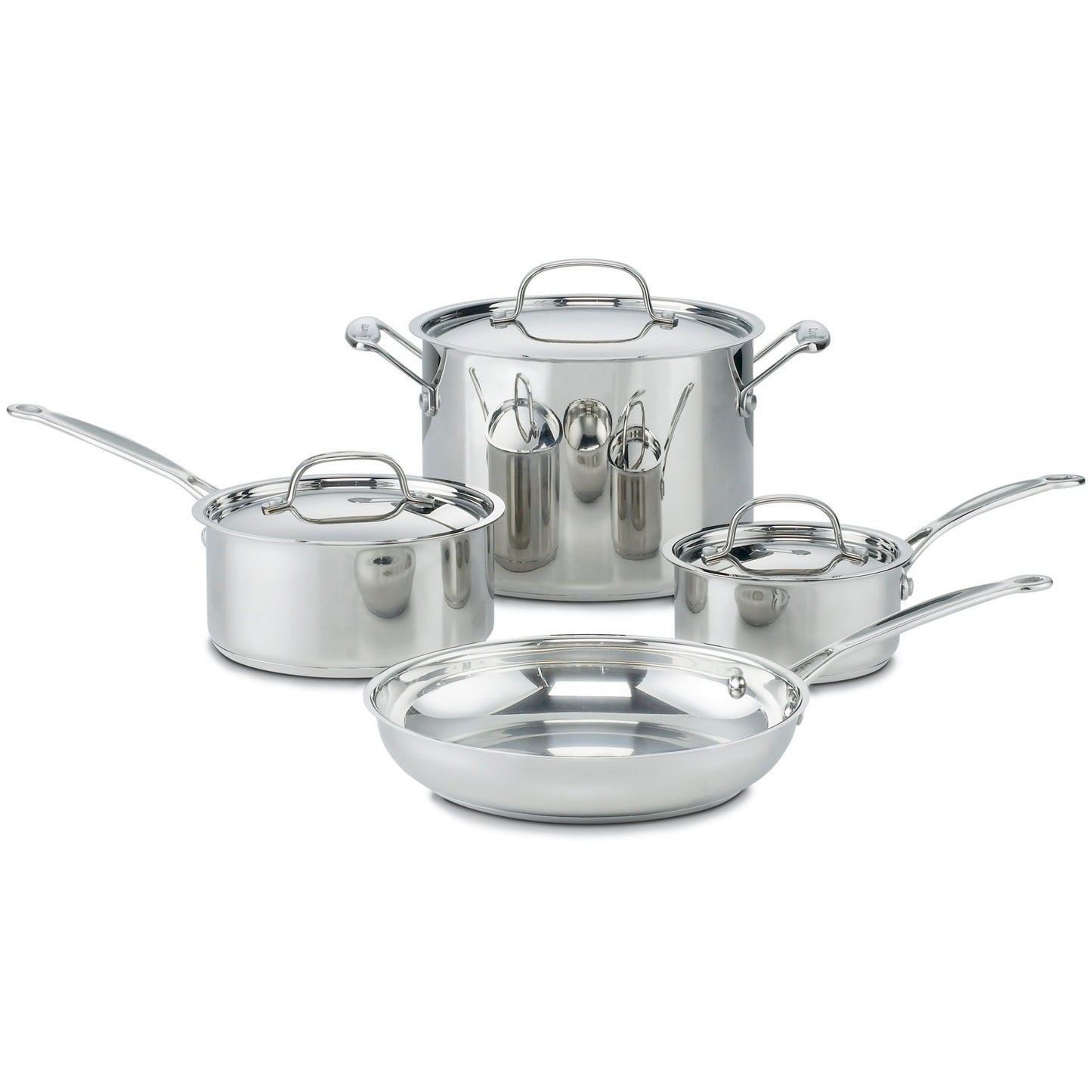 Cuisinart 7-Piece Cookware Set, Chef's Classic Stainless Steel Collection, 77-7P1