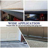 Ginchain U+O Ring Seals for Garage Doors, Universal Bottom Seals Rubber with Aluminum Track Retainer, Combination Weather Stripping Kit (16.5ft) Ginchain