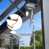 Domi Outdoor Louvered Pergola 10x20FT with Adjustable Steel Roof, Outdoor Aluminum Frame Rainproof Pergola for Backyard, Garden and Lawn,Dark Gray domi outdoor living