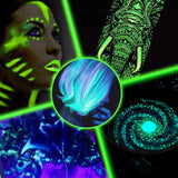 Renfio 12 Colors Glow in The Dark Powder Set, 9.86oz 276g Resin Luminous Pigment Powders Glowing Mica Powder Glow Paint Dyes for Epoxy Resin Supplies, Acrylic Paint, Nail Art, DIY Crafts, Slime Renfio