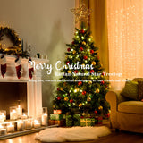 Rattan Natural Star Christmas Tree Topper - Rustic Farmhouse Xmas Treetop with 50 Warm LED Lights for Indoor Christmas Tree Decorations Holiday Seasonal Decor DDcafor