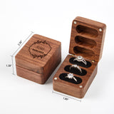 Ring Box Personalized for Wedding Ceremony Engagement Valentine's Day Birthday Customized Ring Bearer Box Walnut Wooden Ring Box Engrave Your Text Roycraft
