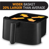 Gourmia Air Fryer Oven Digital Display 7 Quart Large AirFryer Cooker 12 Touch Cooking Presets, XL Air Fryer Basket 1700w Power Multifunction GAF716 Black and Stainless Steel Accents FRY FORCE 360° Gourmia