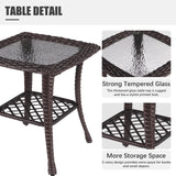 LayinSun 6 Pieces Outdoor Patio Furniture Set, Rattan Wicker Sectional Swivel Rocker Chairs Sets with Ottomans, Swivel Glider Chairs, and Coffee Table LayinSun