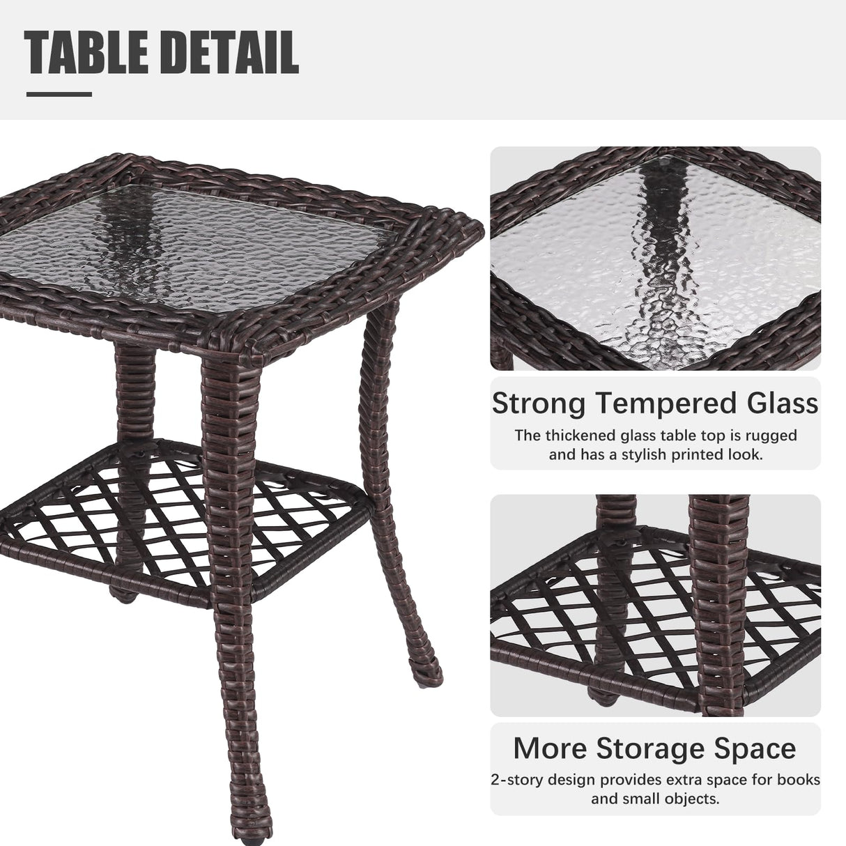 LayinSun 9 Pieces Outdoor Patio Furniture Set, Rattan Wicker Sectional Swivel Rocker Chairs Sets with Ottomans, Swivel Glider Chairs and Coffee Table LayinSun