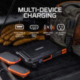 NEBO RAMBLER Portable Power Station, Powerful, Handheld, Versatile, Multi-Device Charging, Solar Ready with Integrated AC Inverter for Power to Work Remotely On or Off the Grid, Rambler 100 NEBO