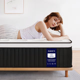 Anyhot,Queen Mattress,10 Inch Medium Firm Hybrid Bed Mattresses,Queen Mattress Size with High Density Foam and Independent Pocket Springs,Release Pressure,Cool and Breathable Anyhot