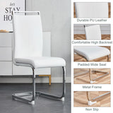 MEMUY Glass Dining Table Set for 8,Rectangle Dining Table Top with White High Glossy Wood Board Base,71”White Kitchen Table with 8 White Chairs for 6-8 Person MEMUY