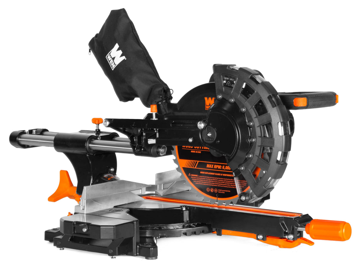 WEN 15-Amp 10-Inch Single-Bevel Sliding Compound Miter Saw with Laser (MM1014) WEN