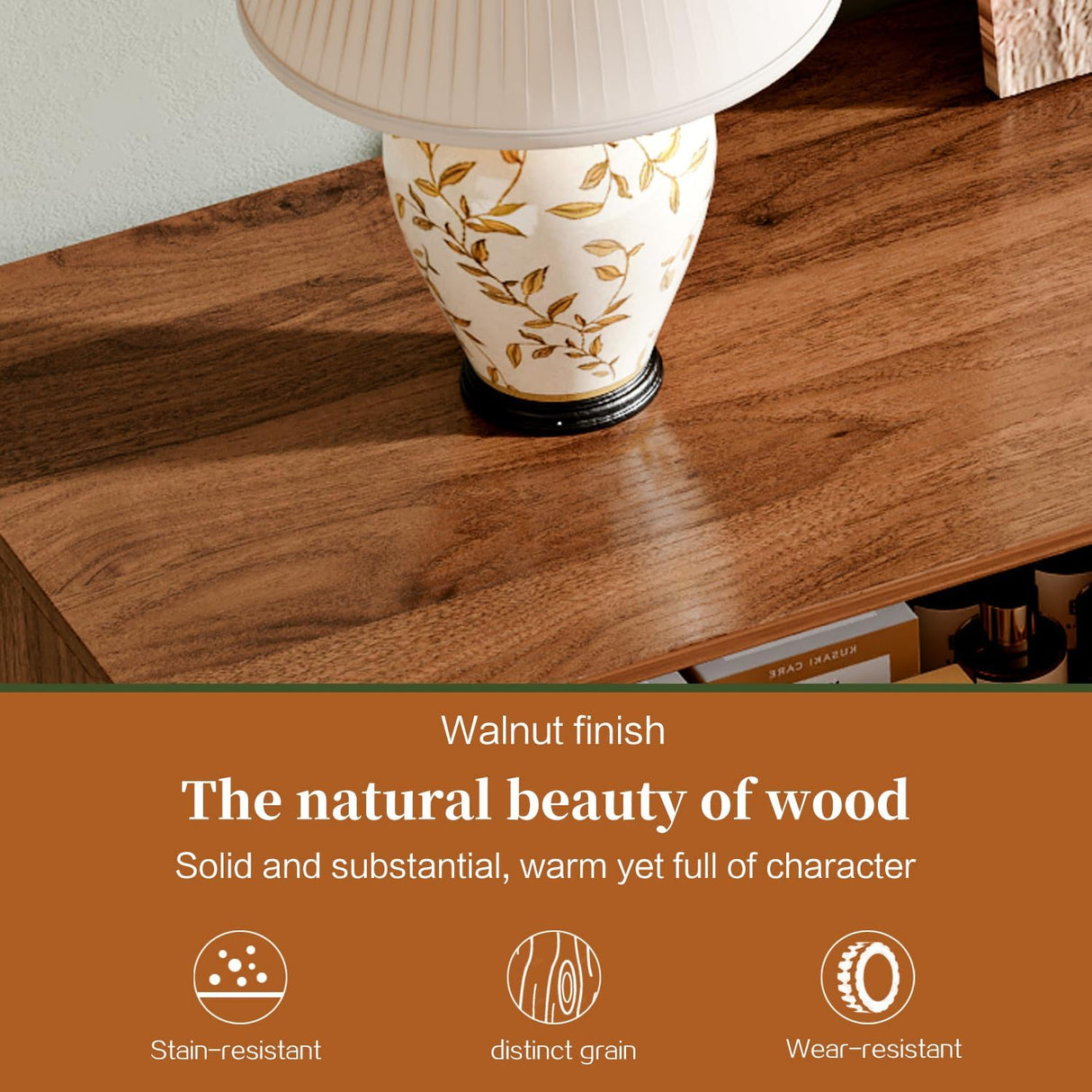 Chrangmay Modern Chest of Drawers with 9 Drawers,Deep Drawers,Clothes Organizer,Large Storage Cabinet for Living Room, Bedroom,Hallway,with Anti-Tipping Device, Walnut. Chrangmay