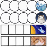 20 Pieces Blank Sublimation Patches 2 Shapes Fabric Iron-on Patch Repair Patches Decorative Patches for DIY Crafts, Hats Clothes Uniforms Shoes Bags Backpacks (Multiple) BOYIVI