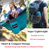 Camping Hammock Double & Single Portable Hammocks Ultralight Nylon Parachute Hammocks with 2 Tree Straps for Backpacking, Travel, Beach, Backyard, Camping, Hiking (Medium, Camouflage) LXHBYCXG