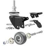 YEEMIGO 2 Inch Swivel Caster Wheels Set of 4, Metric M8-1.25 Threaded stem(Bolt Diameter 8mm, Length:1″) Durable Soft Rubber casters with Double Lock Mechanism, castors for Carpet Hardwood Floor. YEEMIGO