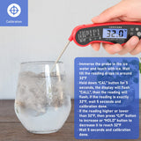 Lonicera Digital Meat Thermometer for Food Cooking. Waterproof & Instant Read for Kitchen Baking, BBQ. with Foldable Probe, Backlight & Calibration (Red) LONICERA