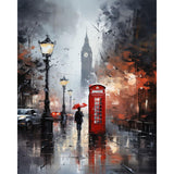 Paint by Numbers Kit for Adults Beginner, London City View Street Scenery Adult Paint by Number Kits on Canvas without Frame, Big Ben Acrylic Oil Paint by Numbers for Home Decor Gift 16” W x 20”L Fountor