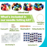 Fedmut Needle Felting Kit, Wool Felting Kit for Beginners Adult with Wool, Needles, Foam Pad, Felt Cloth and Instructions – 4 Set Sea Animals Painting Frame for Great Gift Decoration Fedmut