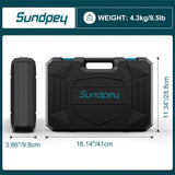 Sundpey Tool Kit 206PCs with Drill - 12V Cordless Power Drill Combo Home Tool Set - Portable Basic General Household Toolbox for Men Women for Garden Office House Repair (Screwdriver Set & Pliers Set) Sundpey