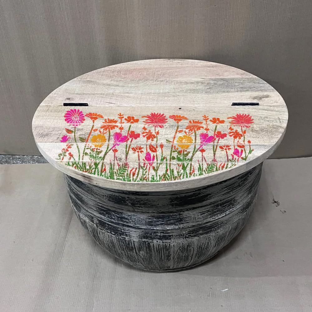 DLY LIFESTYLE Large Wildflower Stencil for Painting (15x12 Inches) - Stencils for Crafts Reusable for Canvas, Fences, Fabric, Furniture - DIY Wall Stencils for Painting Large Pattern DLY LIFESTYLE