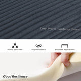 Majnesvon 55" Modern Corduroy Sofa Bed Futon,3-in-1 Convertible Pull Out Sleeper Couch Bed with Adjustable 3 Backrest,Folding Small Loveseat for Living Room Bedroom RV Office (Black) Majnesvon