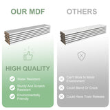 36in x 84in White Sliding Barn Door with 6.6ft Brushed Nickel Barn Door Hardware Kit Track Kit Included,Easy Assembly Wood Slab with Predrilled Holes,Water-Proof & Scratch-Resistant PVC Surface GELA