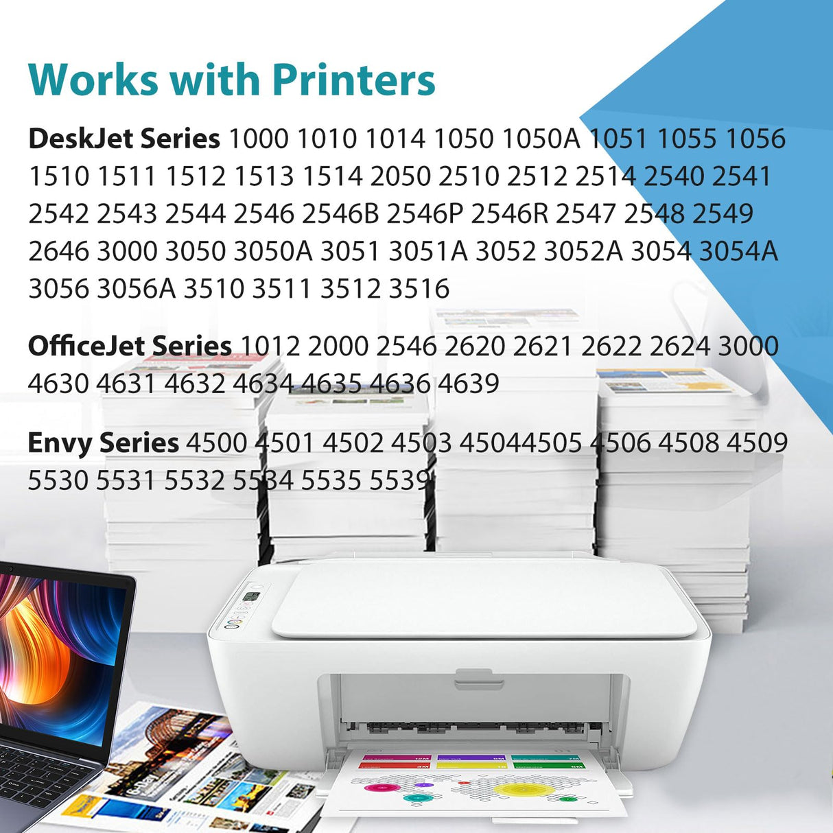 61 XL Ink for HP 61XL Black Color Ink Cartridges Replacement for HP61 HP61XL Combo Pack for 5530 3510 4500 4635 2620 4630 5535 2540 4502 3050 1510 4632 4501 2542 2514 3050a 4610 1000 1010 1510 Printer Relcolor