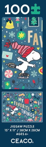 Ceaco - Peanuts Holiday - Snoopy's Favorite Things - 100 Piece Jigsaw Puzzle Ceaco