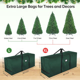 BALEINE 7.5 ft Extra Large Christmas Tree Storage Bag With Reinforced Handles and Dual Zippers for Wide Opening (Green) BALEINE