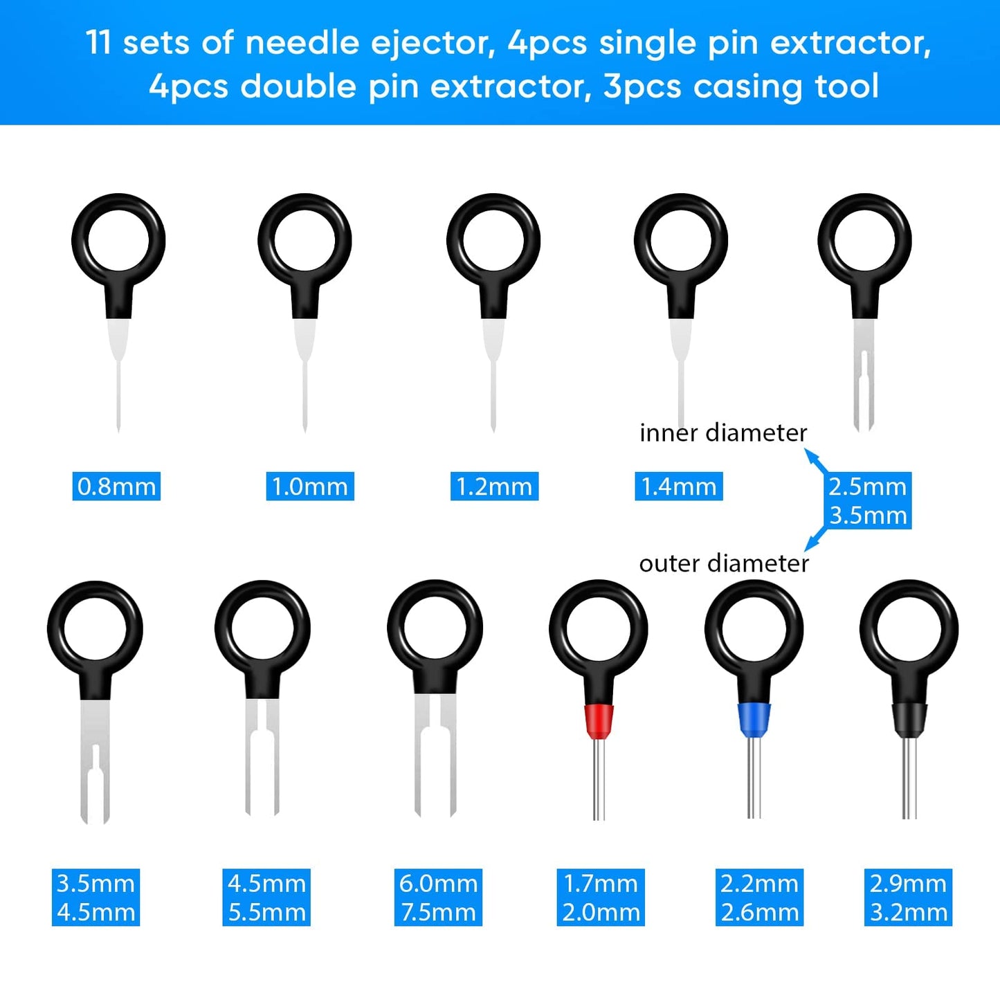 Terminal Removal Tool Kit 82 Pcs Depinning Tool Electrical Connector Pin Removal Tool Kit Pin Extractor Tool Set Wire Terminal Release Tool for Automotive Car Household Devices