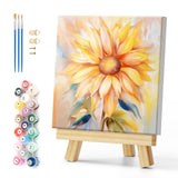 Natuyalo Framed Paint by Numbers Kit for Adults - Sunflower DIY Adult Paint by Number Kits Flowers Acrylic Canvas Painting for Adults Beginners Art Crafts with Frame, 12x12 Inch Natuyalo