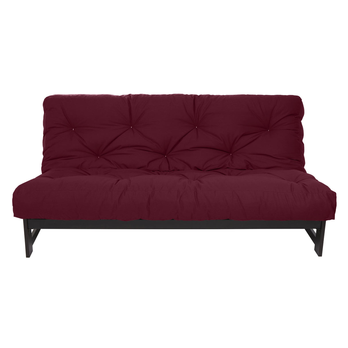 Mozaic Full Size 10-inch Cotton Twill Futon Mattress, Burgundy TRUPEDIC
