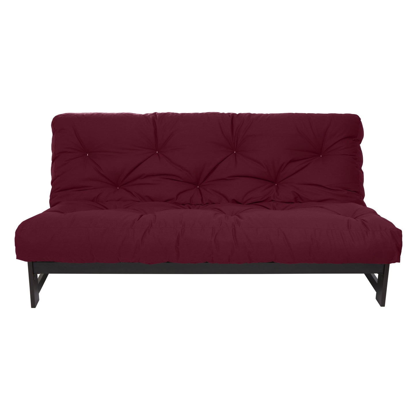 Mozaic Full Size 10-inch Cotton Twill Futon Mattress, Burgundy