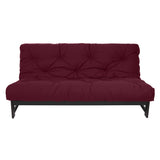 Mozaic Full Size 10-inch Cotton Twill Futon Mattress, Burgundy TRUPEDIC