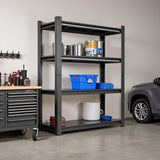 Notmise Metal Garage Shelving Unit, Heavy Duty 5-Tier Adjustable Storage Rack, Steel Shelving,2000 lbs Capacity, Industrial Shelves for Heavy Tools and Equipment (4-Tier 63" H x 40" W x 18" D) Notmise