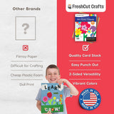 FreshCut Crafts: 280 Pieces of DIY Flower Cutouts with IDEA Guide - 2-Sided Punch Out Tulips, Daisies, Daffodils, Flowers Ideal for Spring Craft Projects, and Mother's Day DIY Gift Craft FreshCut Crafts