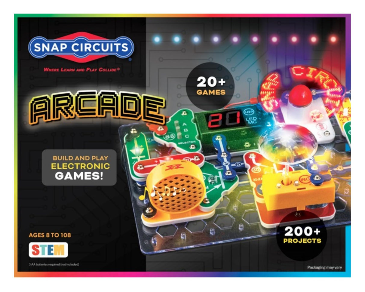 Snap Circuits “Arcade”, Electronics Exploration Kit, Stem Activities for Ages 8+, Full Color Project Manual (SCA-200) Snap Circuits