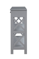 Convenience Concepts Oxford 1-Drawer Console Table 39.5" - Sofa Table with Storage Shelf, Transitional Entryway Hall Table for Living Room, Kitchen, Bedroom, Gray Convenience Concepts