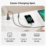 SUPERJARE Console Table with Outlet, 63 Inch Sofa Table with Charging Station, Narrow Entryway Table, Skinny Hallway Table, Behind Couch Table, for Living Room, Plants, White SUPERJARE