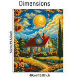 Landscape Paint by Numbers Kit for Adults, Spring Scenery Paint by Number on Canvas Without Frame, DIY Sunflower Oil Painting for Home Wall Decor(16x20inch) Clendo